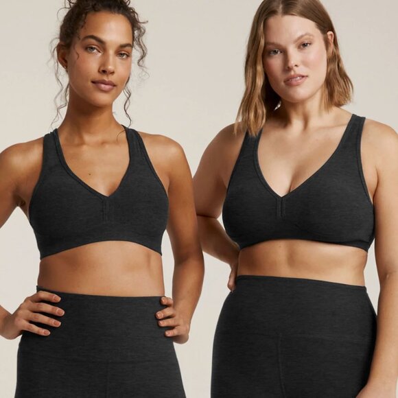 Beyond Yoga Darkest Night Black Spacedye Lift Your Spirits Sports Bra Size XL - Picture 11 of 11